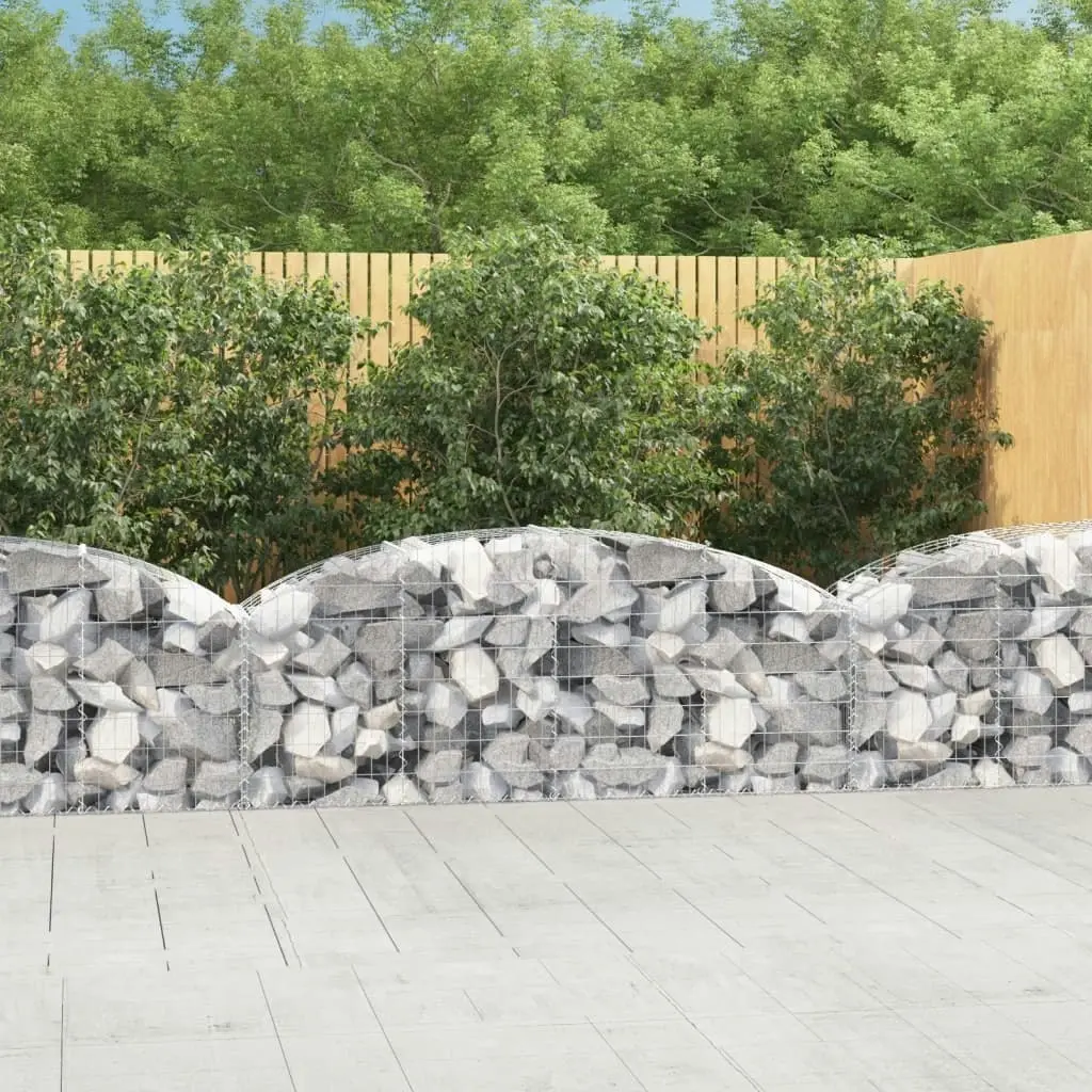 Arched Gabion Basket 200x50x60/80 cm Galvanised Iron 153473