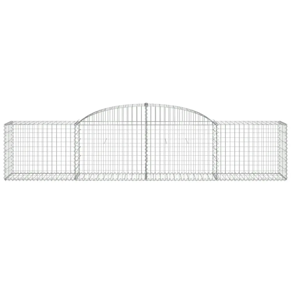 Arched Gabion Basket 300x50x60/80 cm Galvanised Iron 153513