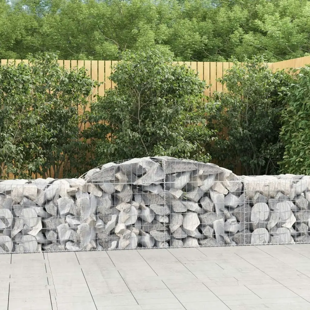 Arched Gabion Basket 300x50x60/80 cm Galvanised Iron 153513