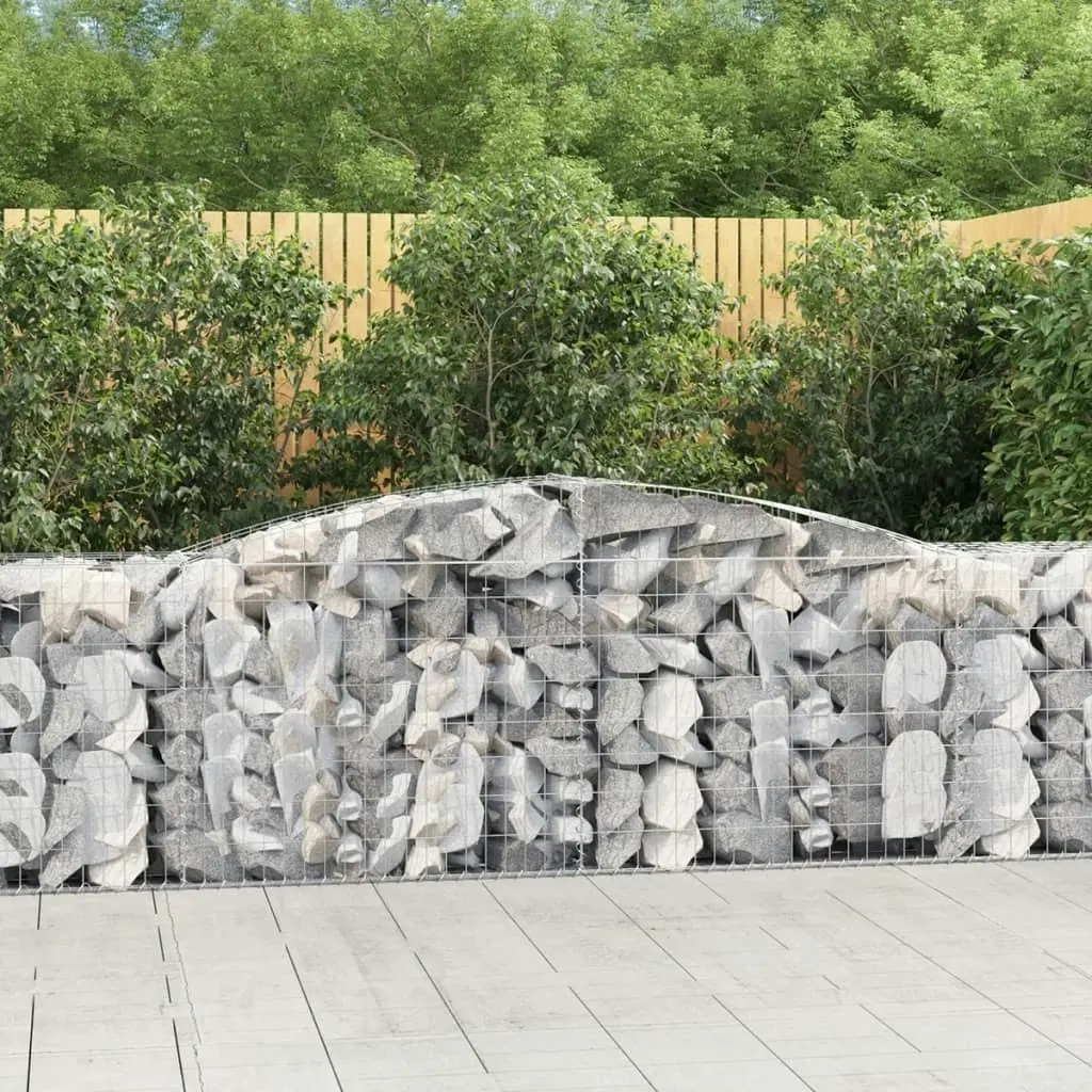 Arched Gabion Basket 400x50x80/100 cm Galvanised Iron 153534