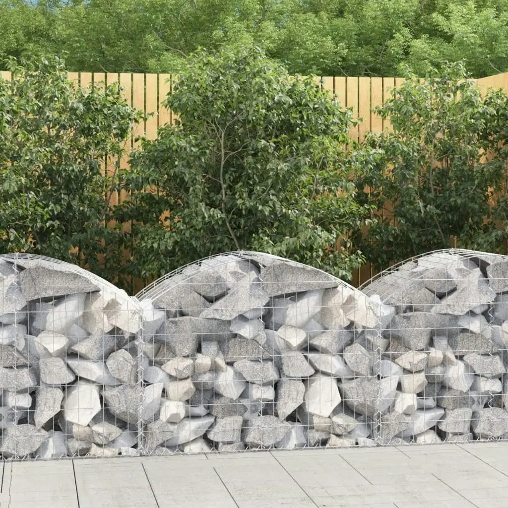 Arched Gabion Basket 100x50x60/80 cm Galvanised Iron 153433