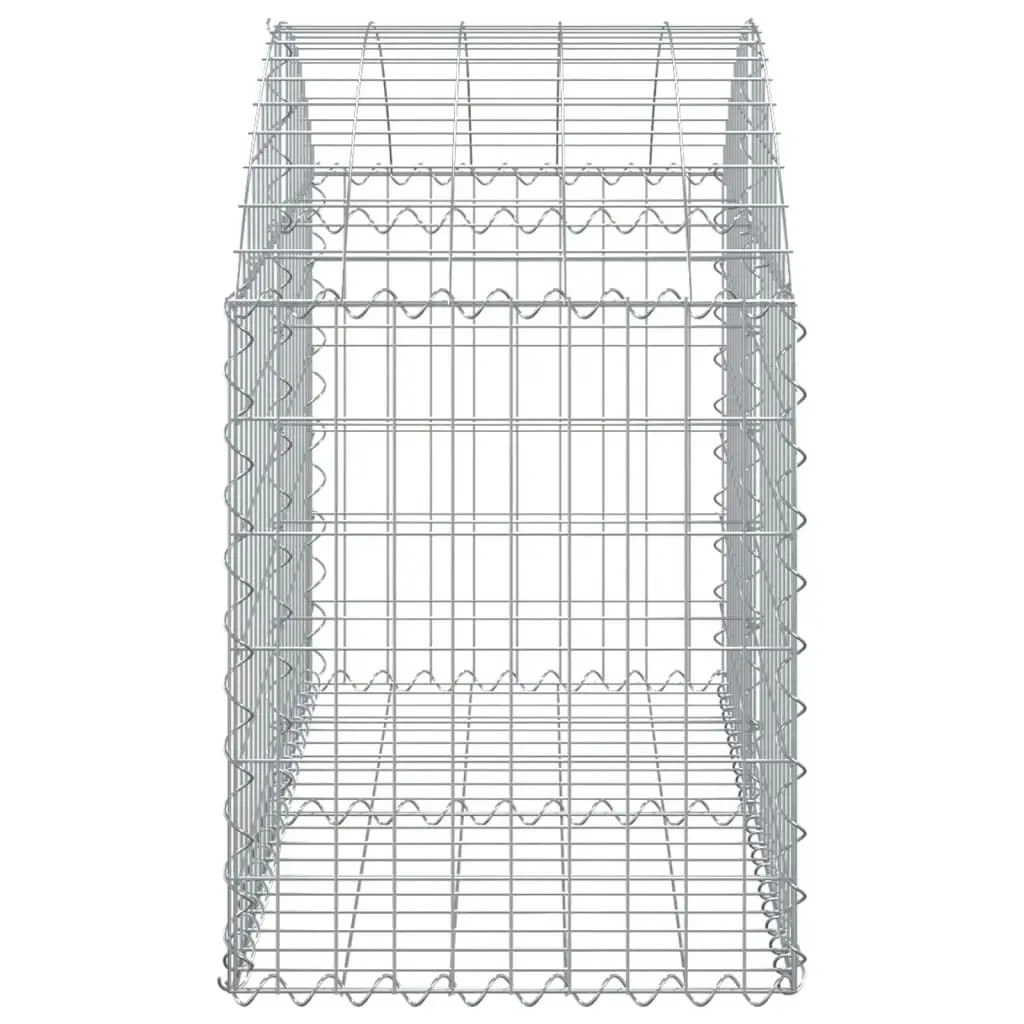 Arched Gabion Basket 100x50x60/80 cm Galvanised Iron 153433