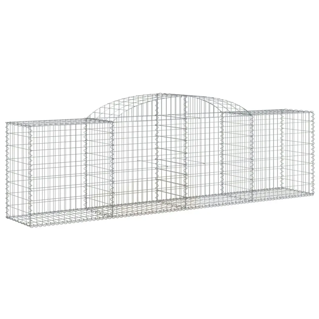 Arched Gabion Baskets 10 pcs 300x50x80/100 cm Galvanised Iron 3146691