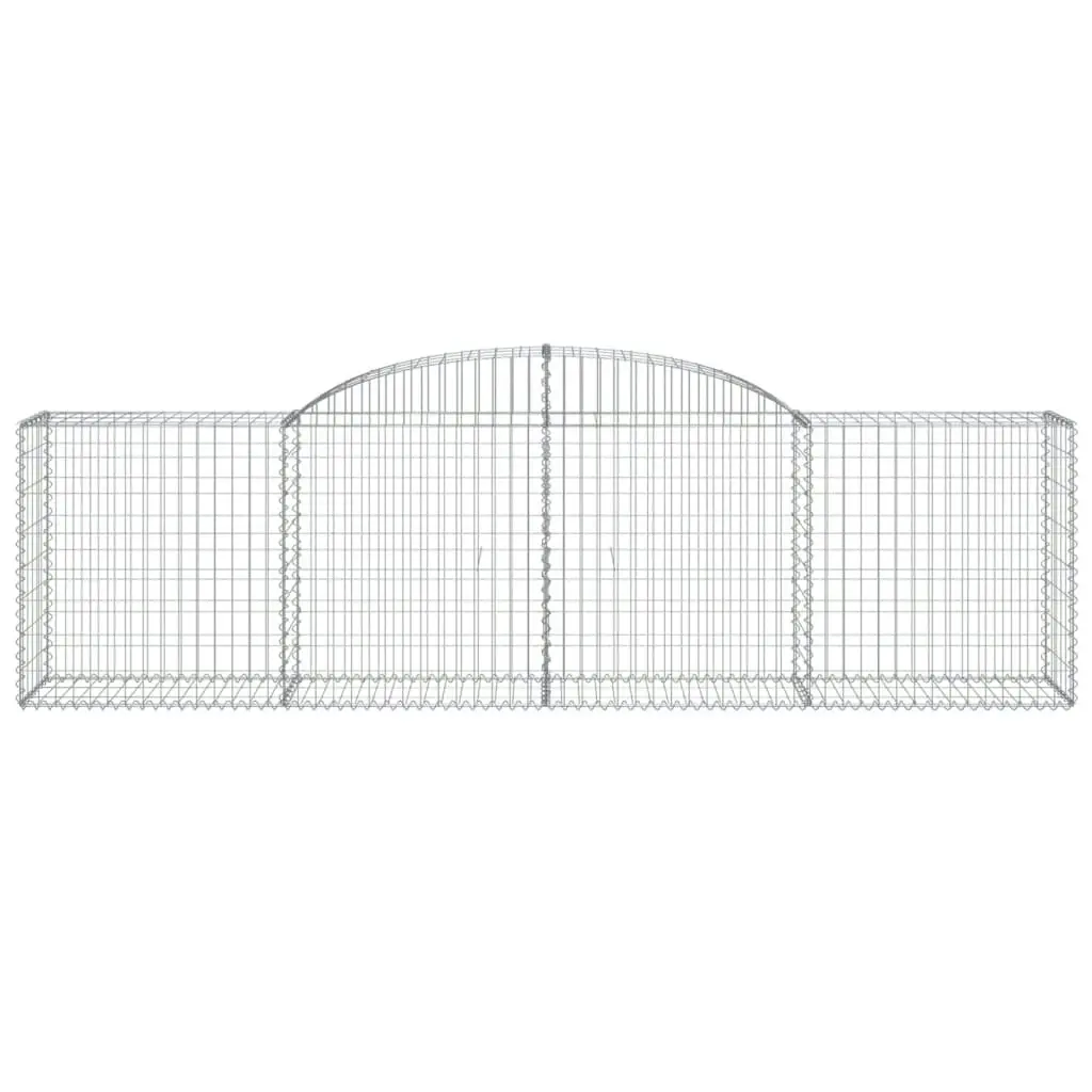 Arched Gabion Baskets 10 pcs 300x50x80/100 cm Galvanised Iron 3146691