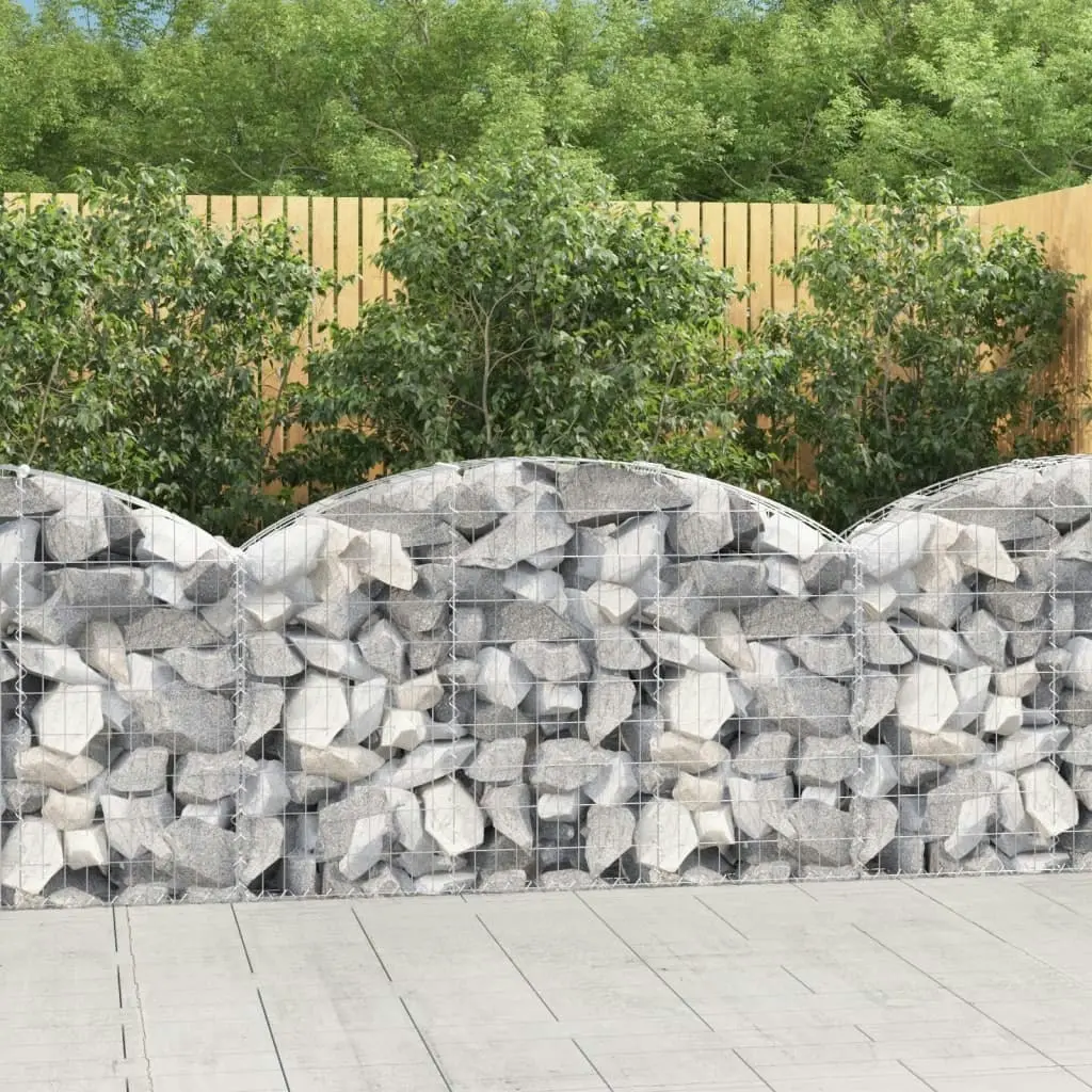 Arched Gabion Basket 150x30x80/100 cm Galvanised Iron 153444