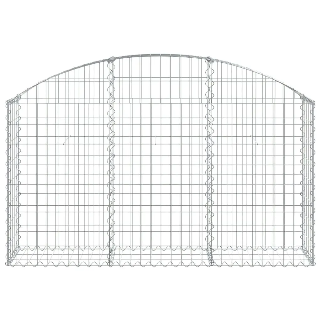 Arched Gabion Basket 150x30x80/100 cm Galvanised Iron 153444