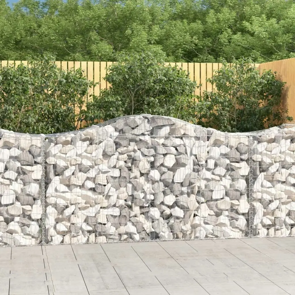 Arched Gabion Baskets 13 pcs 200x50x100/120 cm Galvanised Iron 3145651