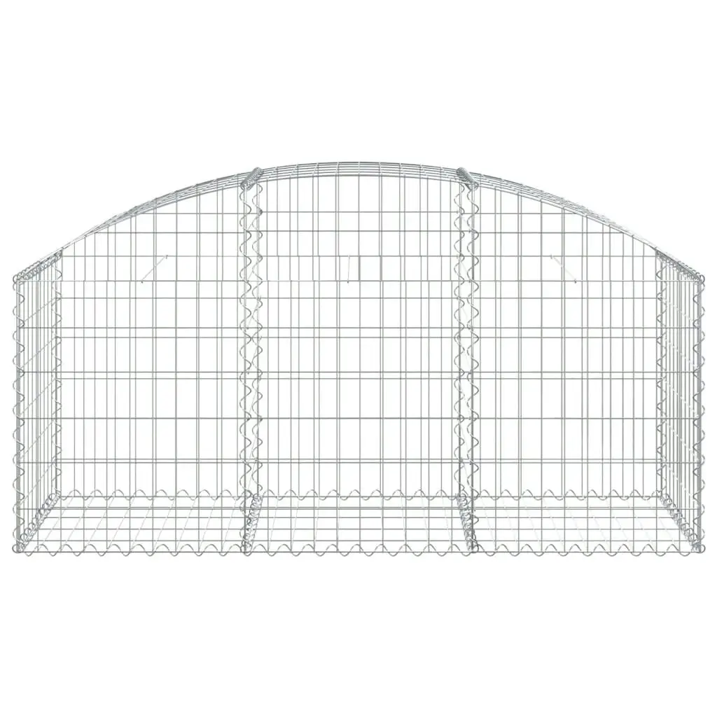 Arched Gabion Basket 150x50x60/80 cm Galvanised Iron 153453