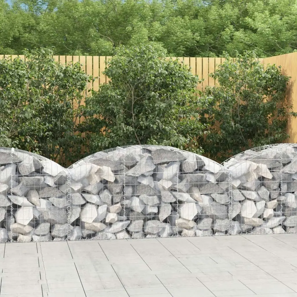 Arched Gabion Basket 150x50x60/80 cm Galvanised Iron 153453