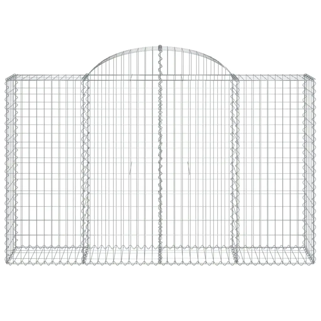 Arched Gabion Basket 200x50x120/140 cm Galvanised Iron 153496