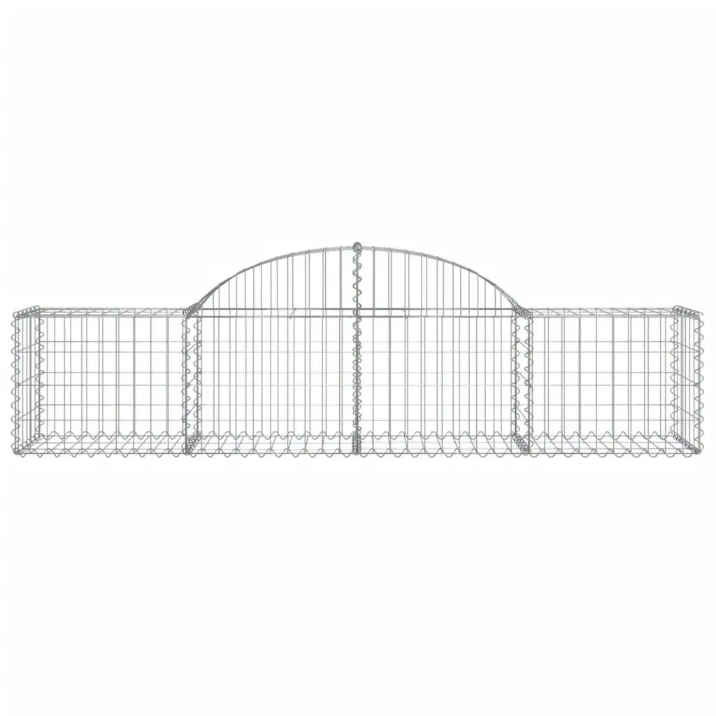 Arched Gabion Basket 200x50x40/60 cm Galvanised Iron 153492