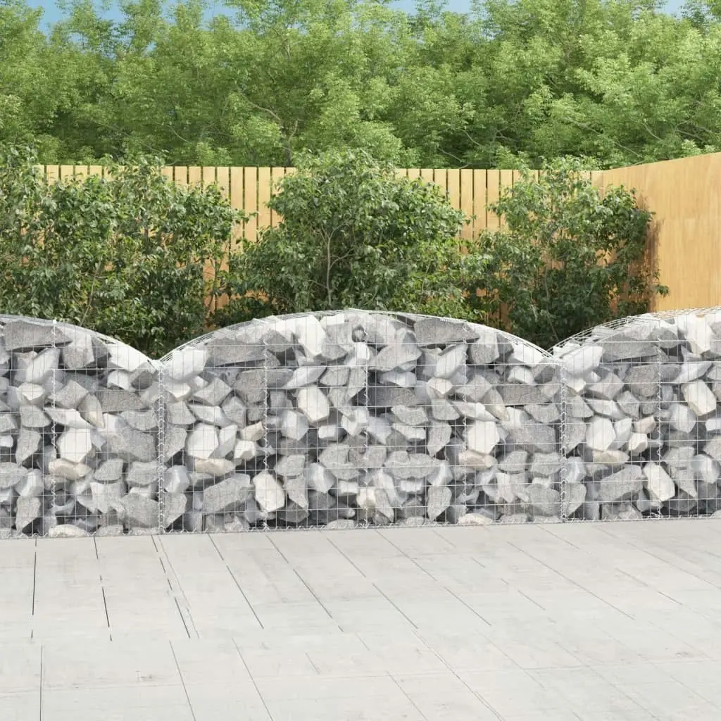 Arched Gabion Basket 200x50x80/100 cm Galvanised Iron 153474