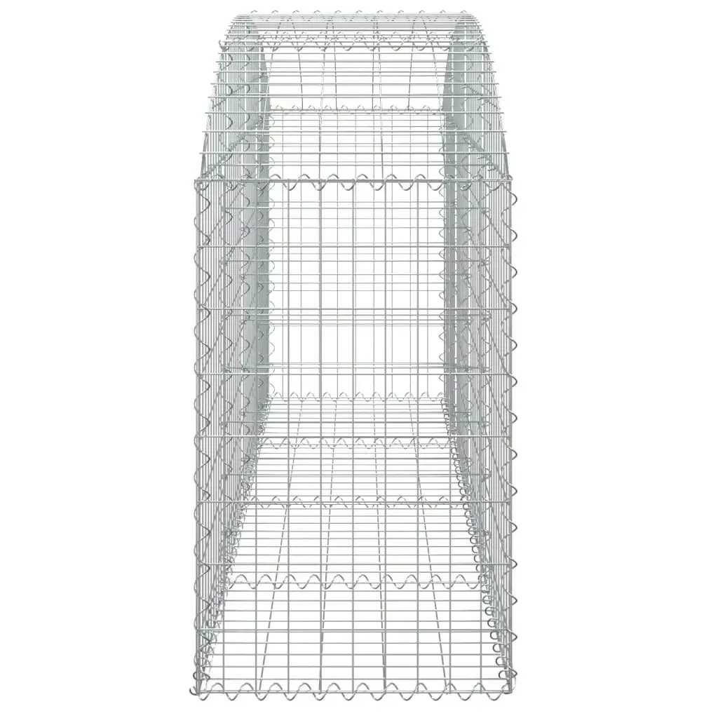 Arched Gabion Basket 200x50x80/100 cm Galvanised Iron 153474