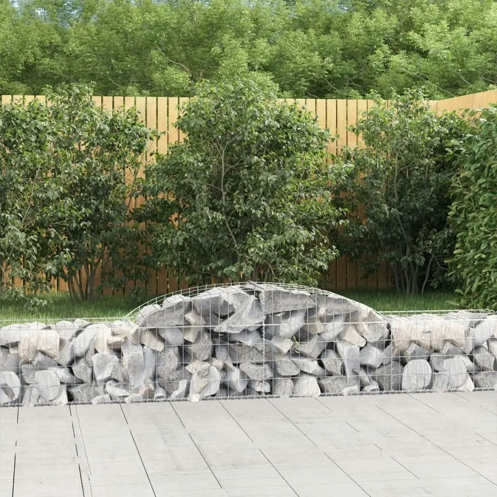 Arched Gabion Basket 300x50x40/60 cm Galvanised Iron 153512