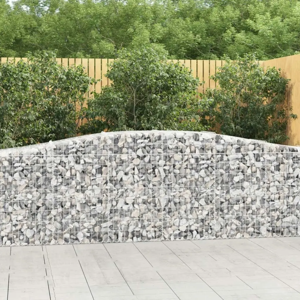 Arched Gabion Basket 400x50x80/100 cm Galvanised Iron 153414