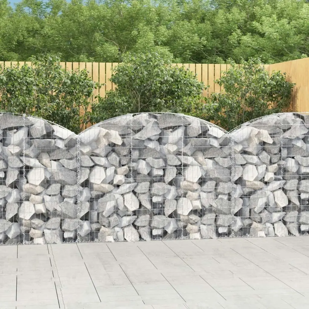 Arched Gabion Basket 150x30x100/120 cm Galvanised Iron 153445