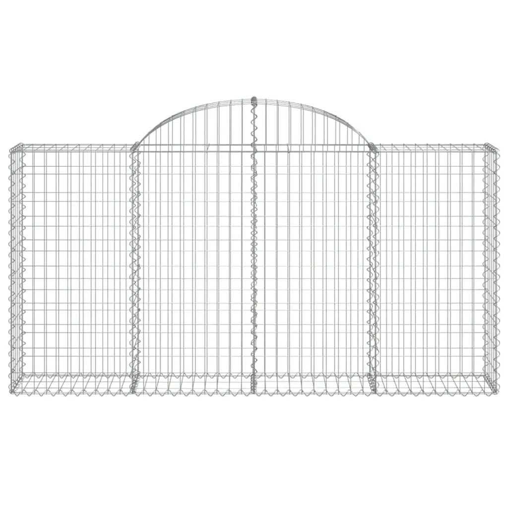 Arched Gabion Basket 200x30x100/120 cm Galvanised Iron 153485