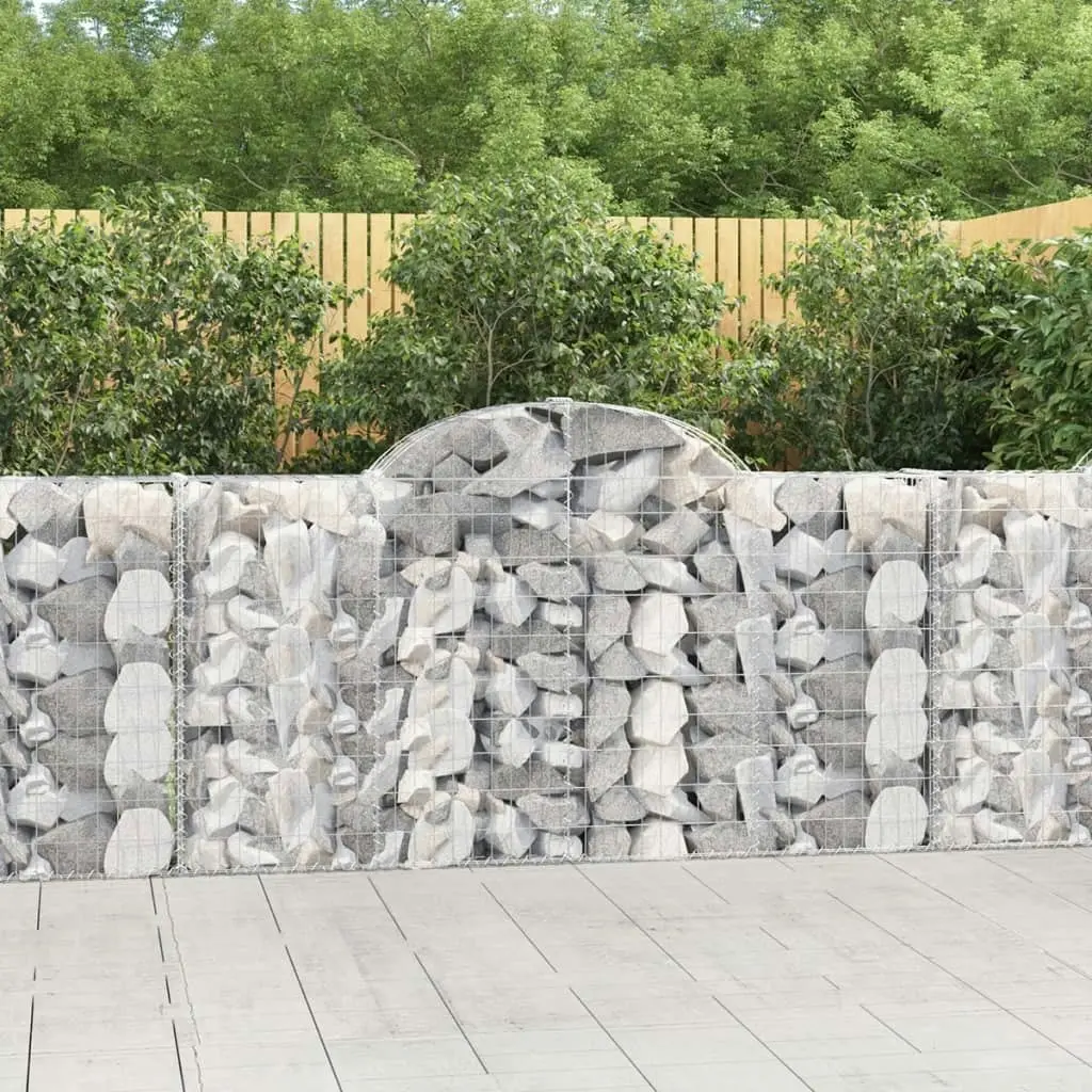 Arched Gabion Basket 200x30x100/120 cm Galvanised Iron 153485