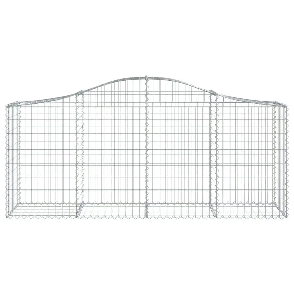 Arched Gabion Basket 200x50x80/100 cm Galvanised Iron 153394