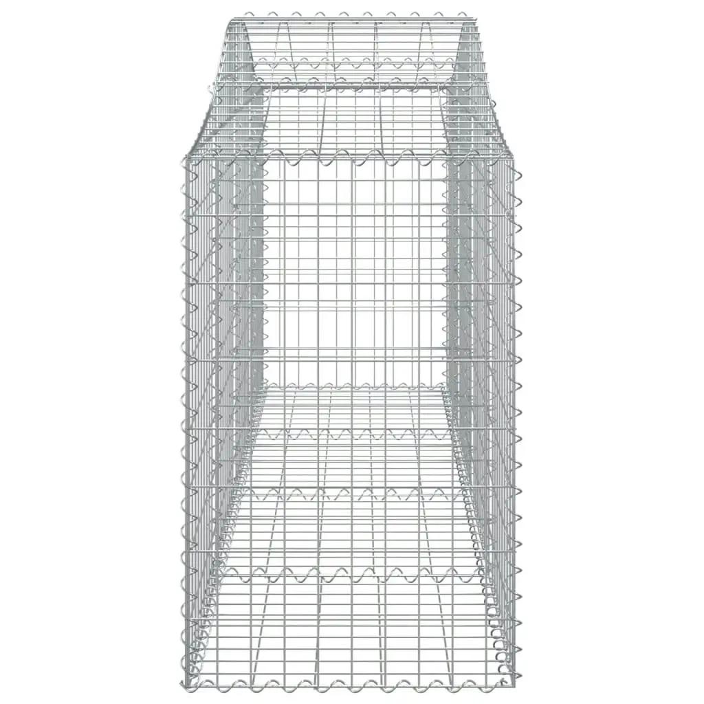 Arched Gabion Basket 200x50x80/100 cm Galvanised Iron 153394