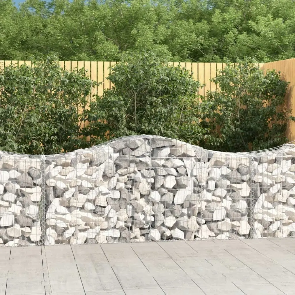 Arched Gabion Basket 200x50x80/100 cm Galvanised Iron 153394