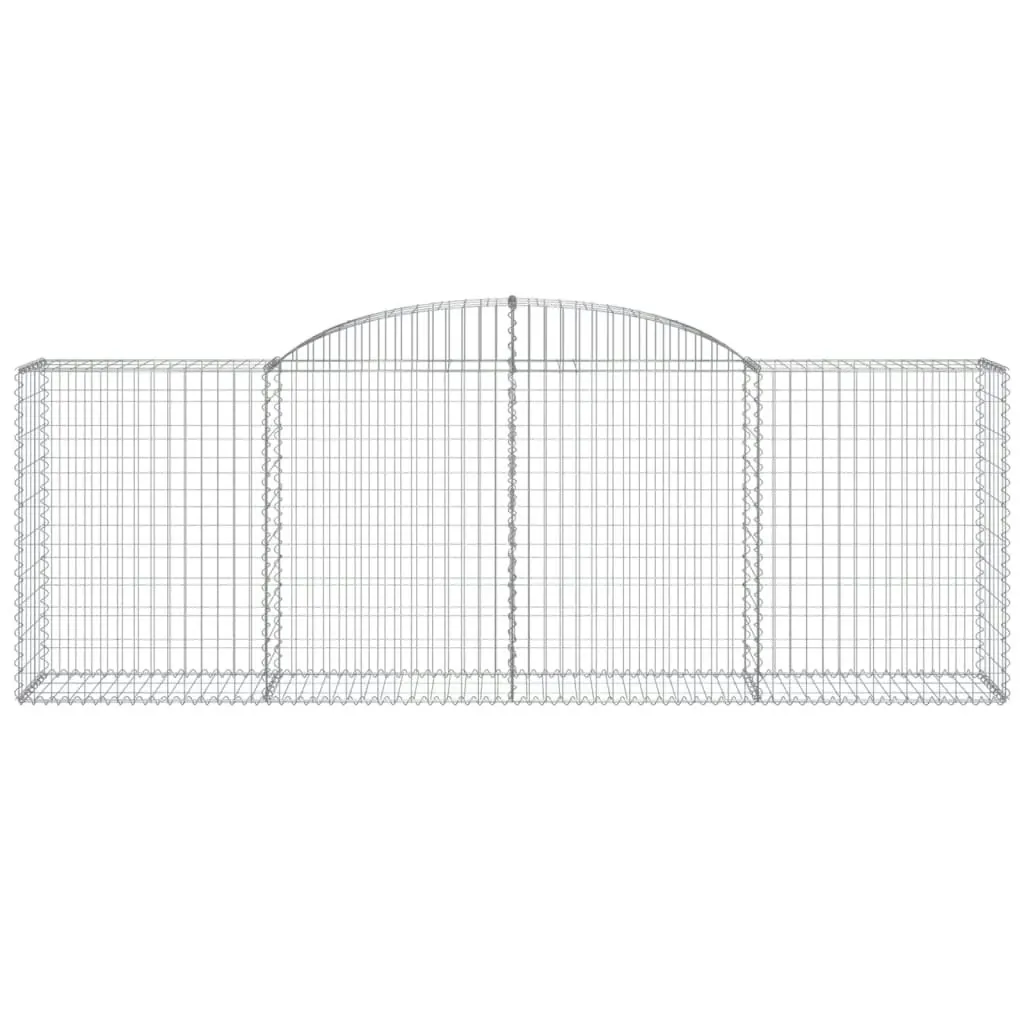 Arched Gabion Baskets 11 pcs 300x50x100/120 cm Galvanised Iron 3146710