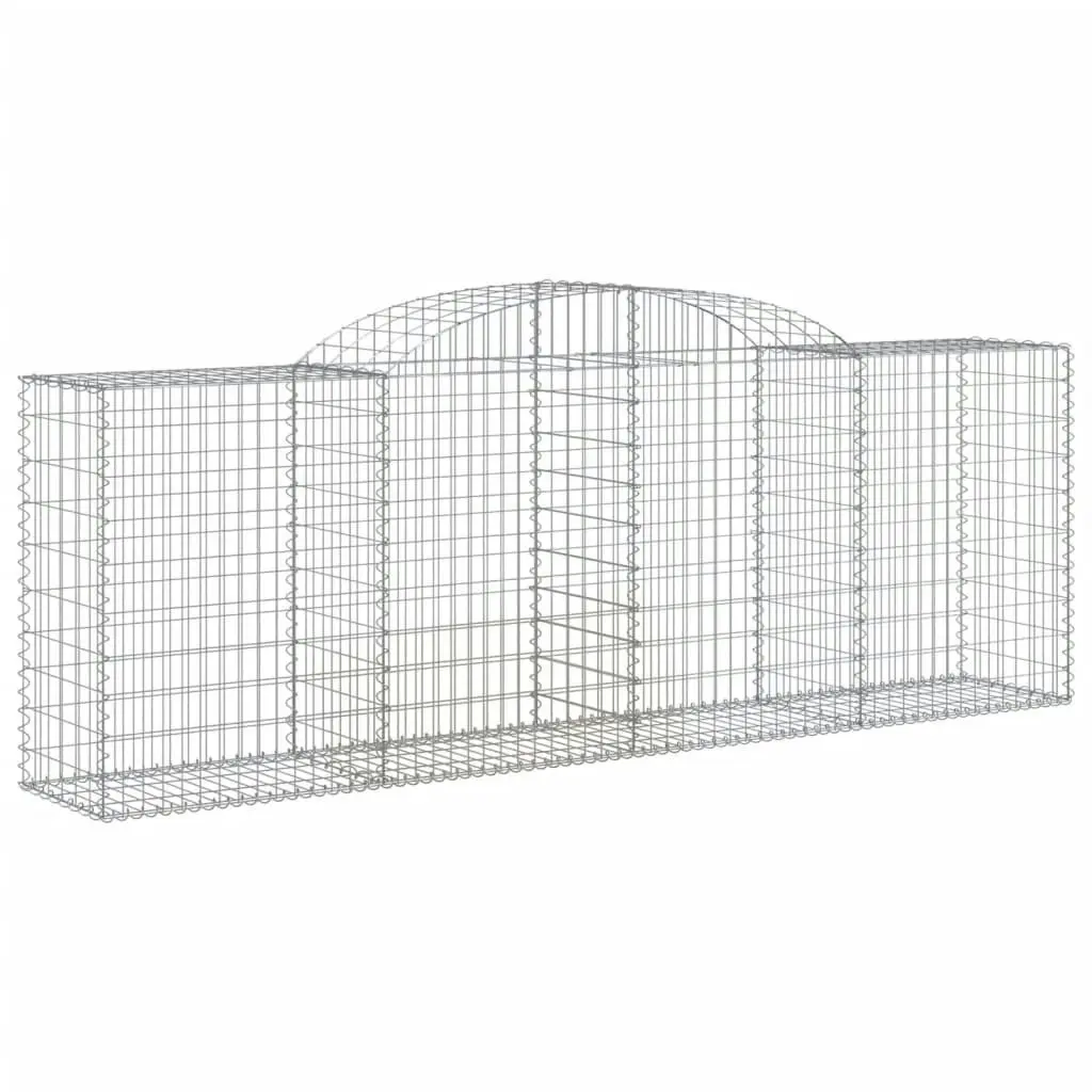 Arched Gabion Baskets 11 pcs 300x50x100/120 cm Galvanised Iron 3146710