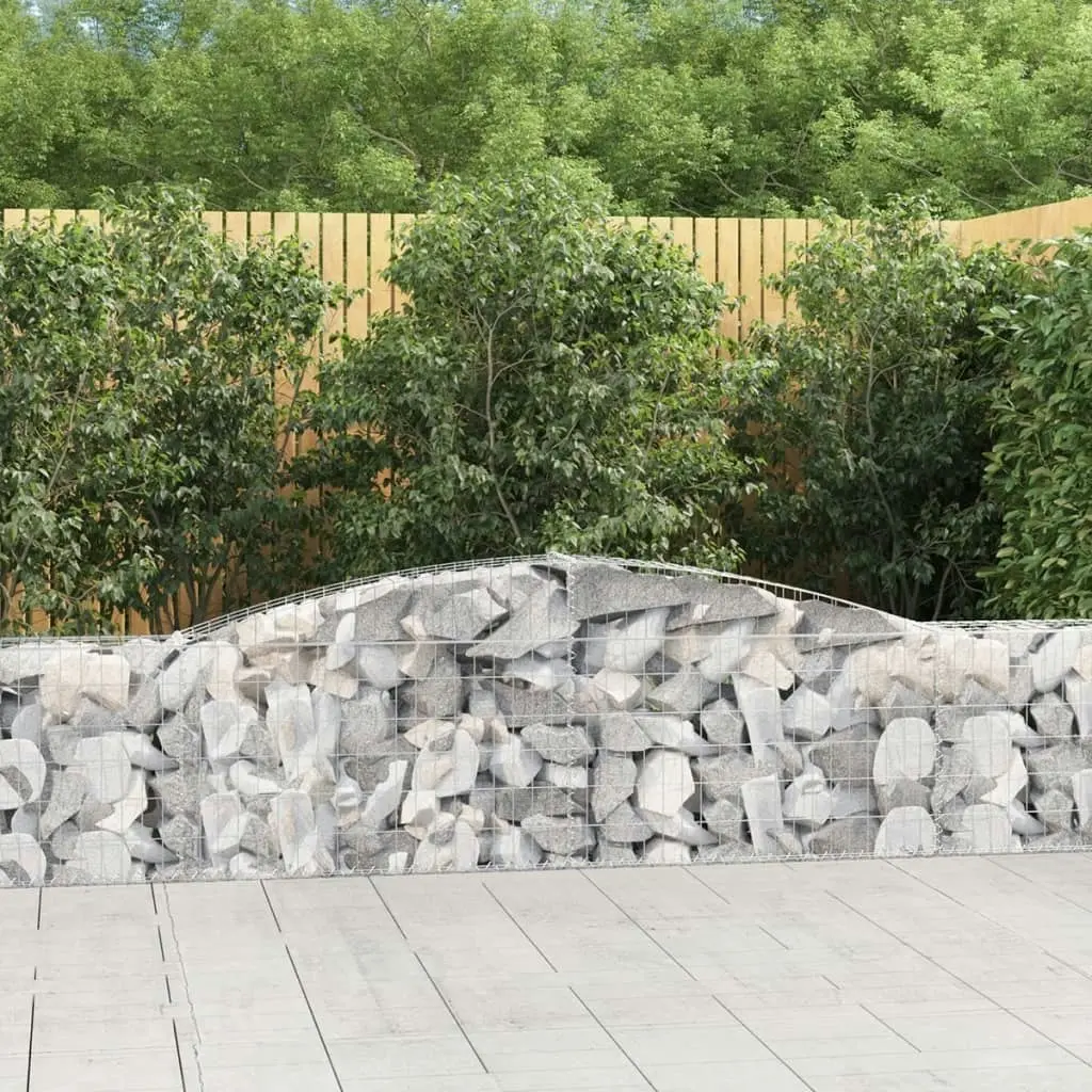 Arched Gabion Basket 400x30x60/80 cm Galvanised Iron 153523