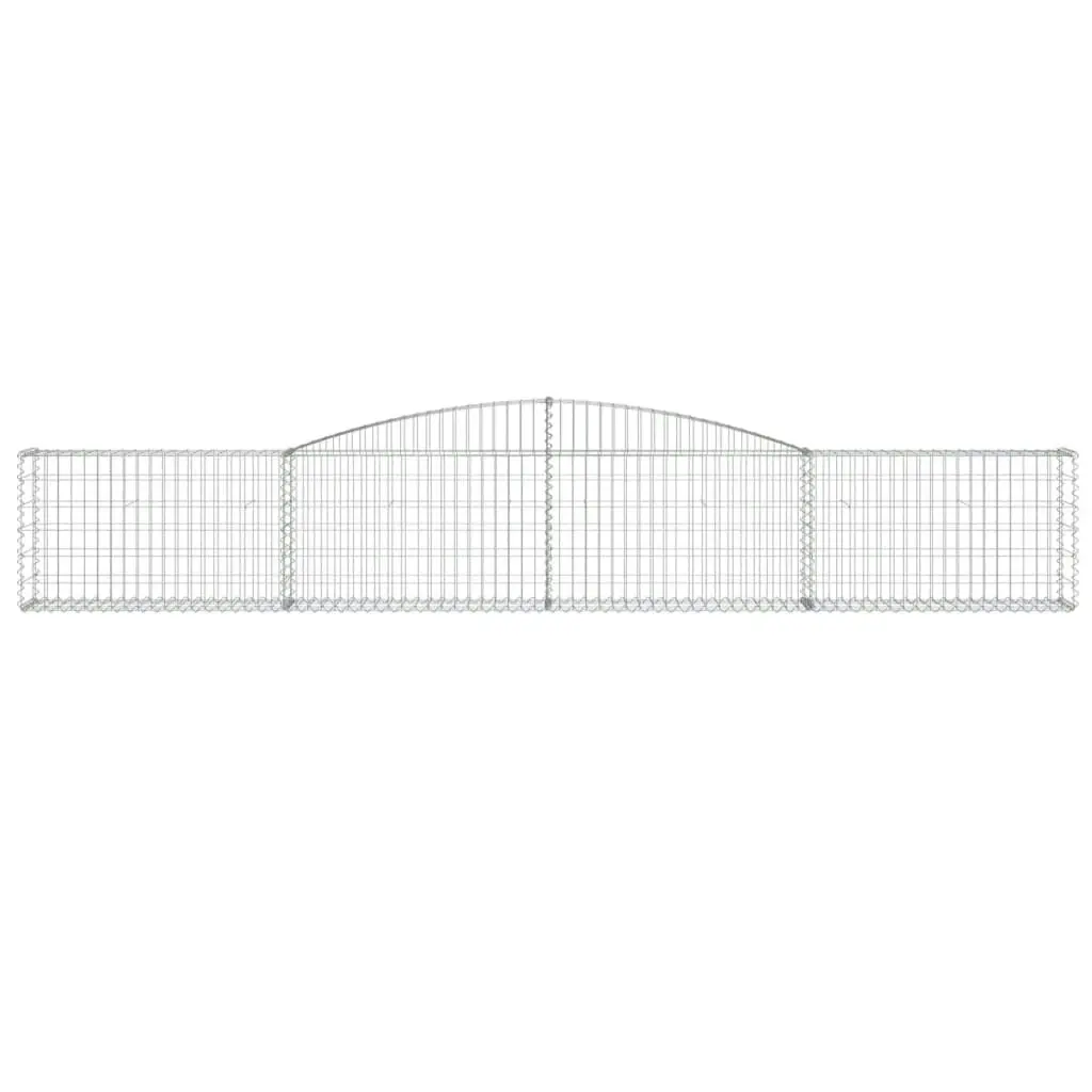 Arched Gabion Basket 400x30x60/80 cm Galvanised Iron 153523