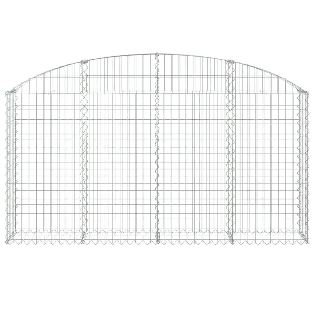 Arched Gabion Basket 200x30x100/120 cm Galvanised Iron 153465