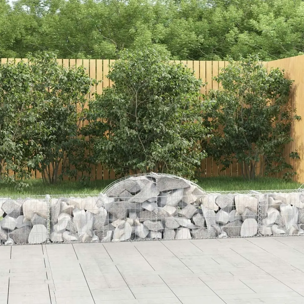 Arched Gabion Basket 200x30x40/60 cm Galvanised Iron 153482