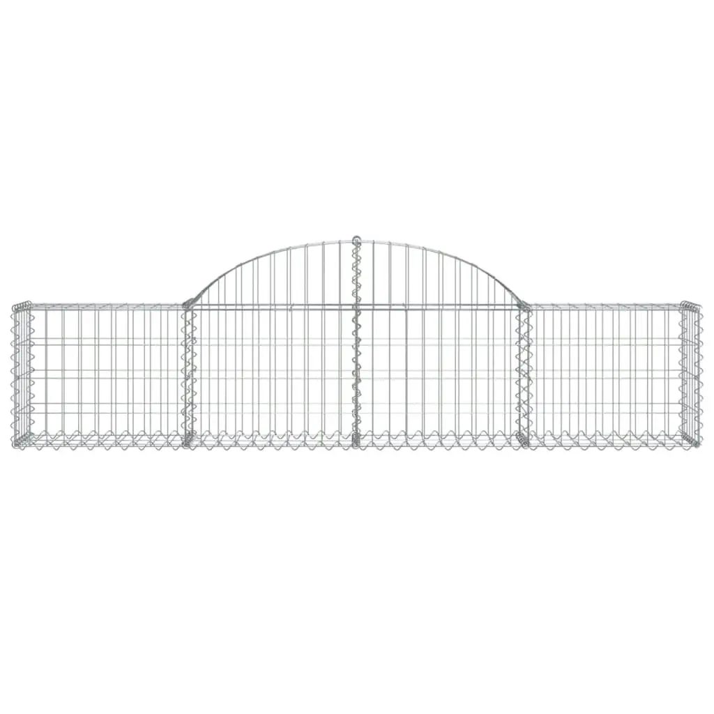 Arched Gabion Basket 200x30x40/60 cm Galvanised Iron 153482