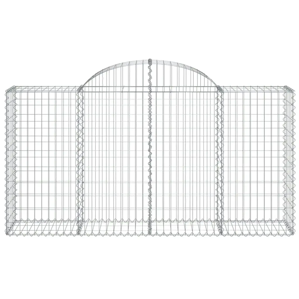 Arched Gabion Basket 200x50x100/120 cm Galvanised Iron 153495