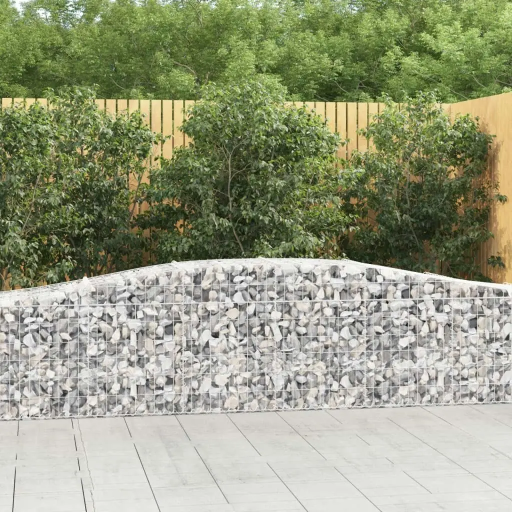 Arched Gabion Basket 400x50x60/80 cm Galvanised Iron 153413