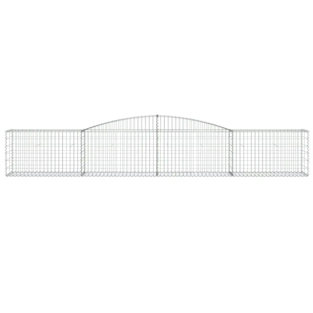 Arched Gabion Basket 400x50x60/80 cm Galvanised Iron 153533