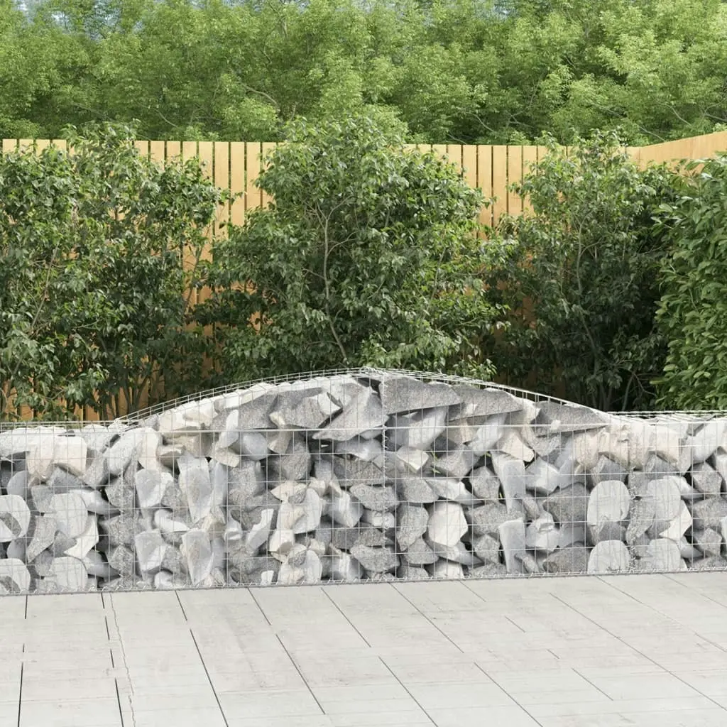 Arched Gabion Basket 400x50x60/80 cm Galvanised Iron 153533