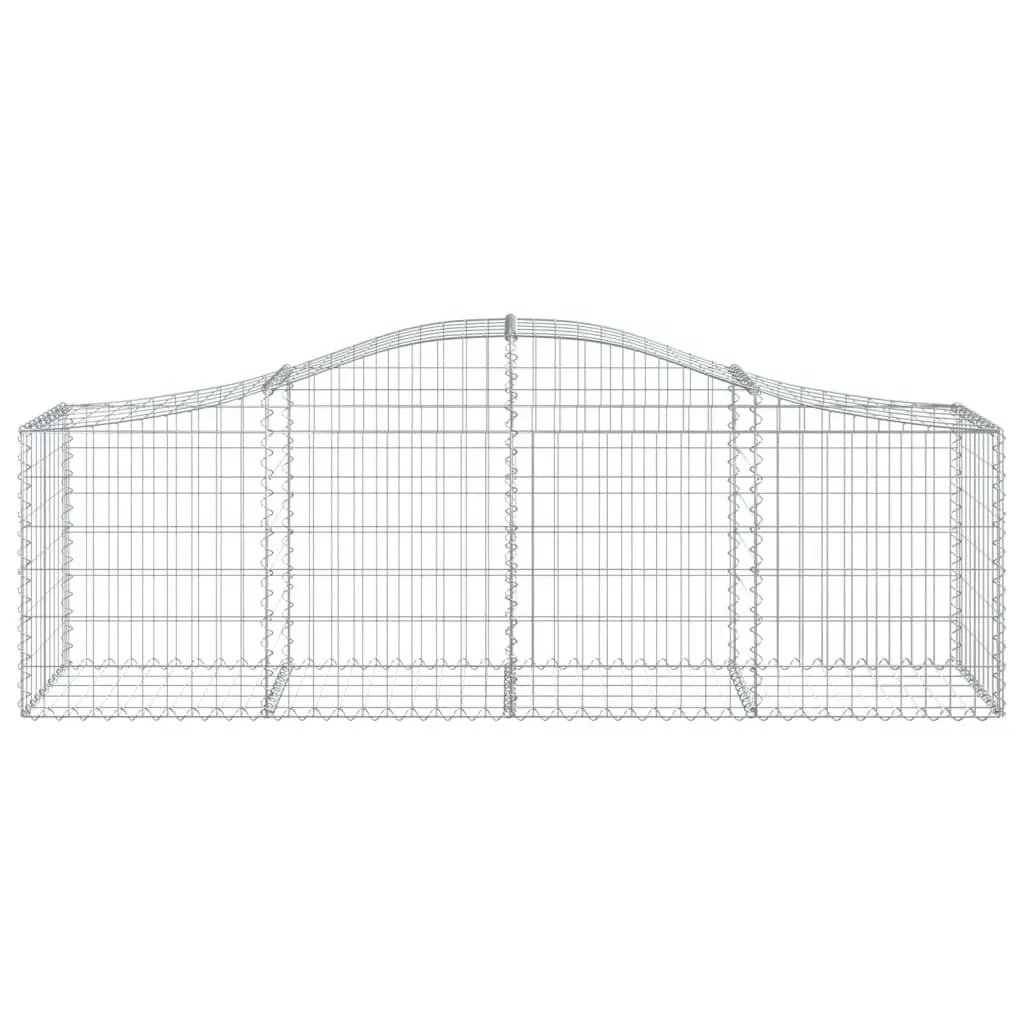 Arched Gabion Baskets 3 pcs 200x50x60/80 cm Galvanised Iron 3145599