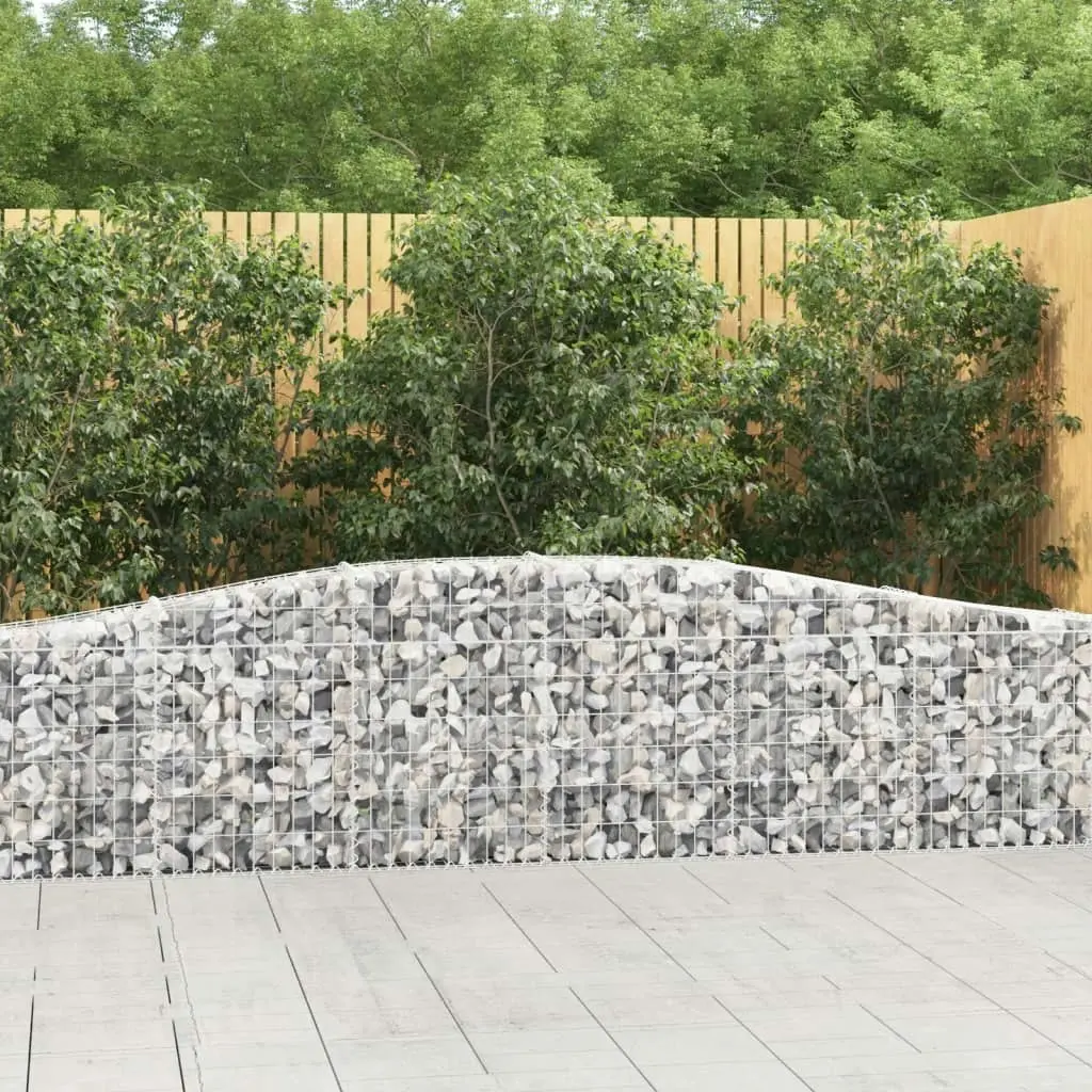 Arched Gabion Basket 400x30x60/80 cm Galvanised Iron 153403