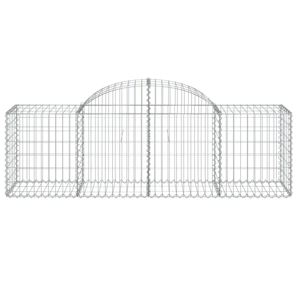 Arched Gabion Baskets 3 pcs 200x50x60/80 cm Galvanised Iron 3146279