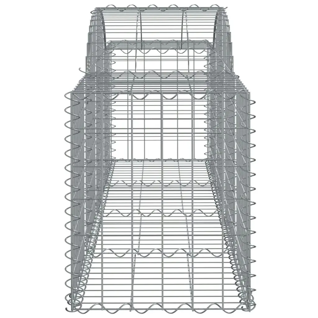 Arched Gabion Baskets 3 pcs 200x50x60/80 cm Galvanised Iron 3146279