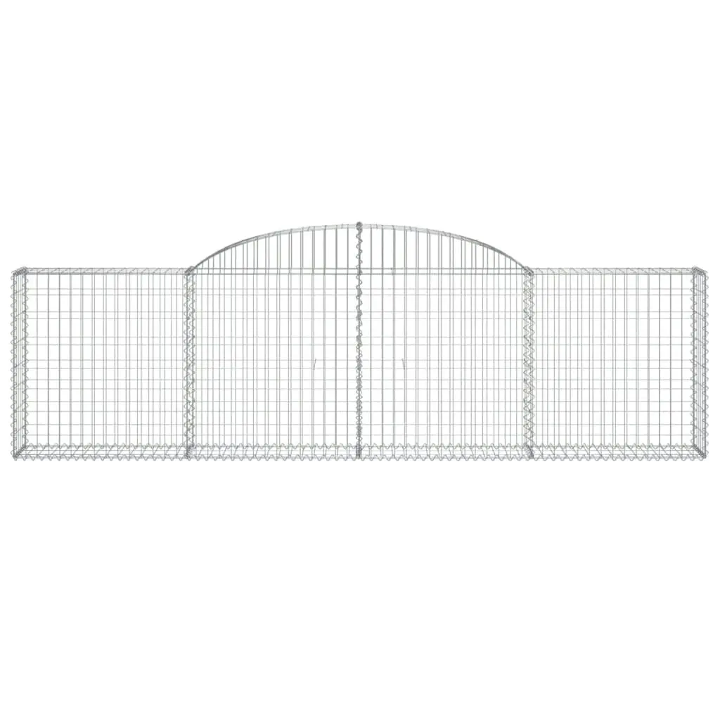 Arched Gabion Basket 300x30x80/100 cm Galvanised Iron 153504