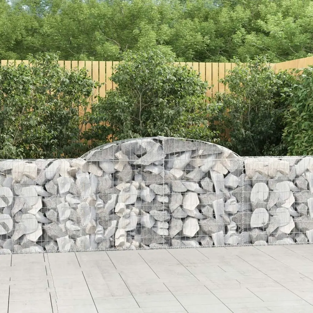 Arched Gabion Basket 300x30x80/100 cm Galvanised Iron 153504