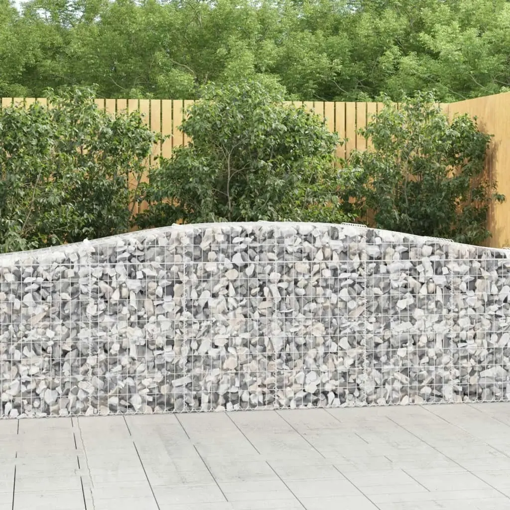 Arched Gabion Baskets 3 pcs  400x50x80/100 cm Galvanised Iron 3145944