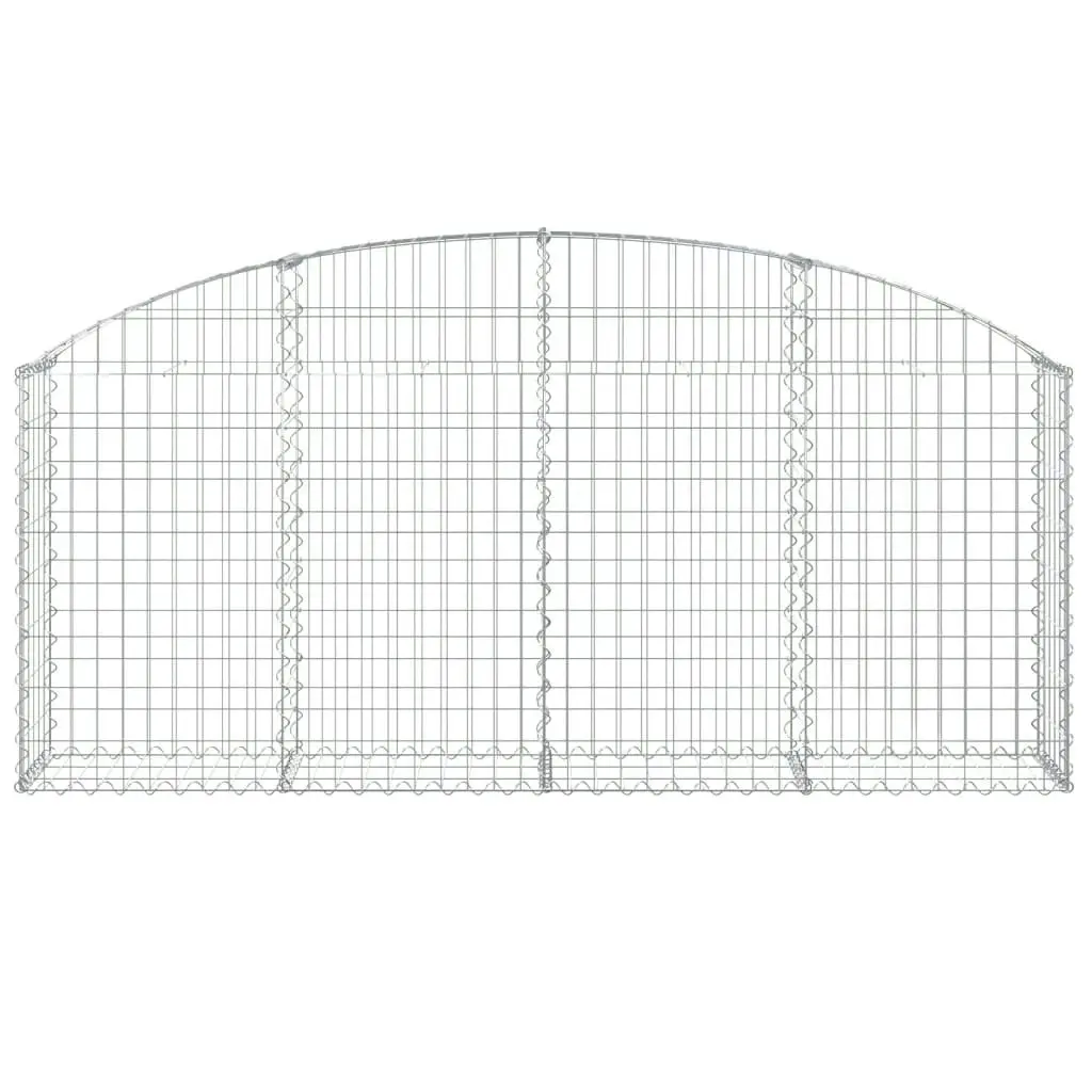 Arched Gabion Basket 200x30x80/100 cm Galvanised Iron 153464