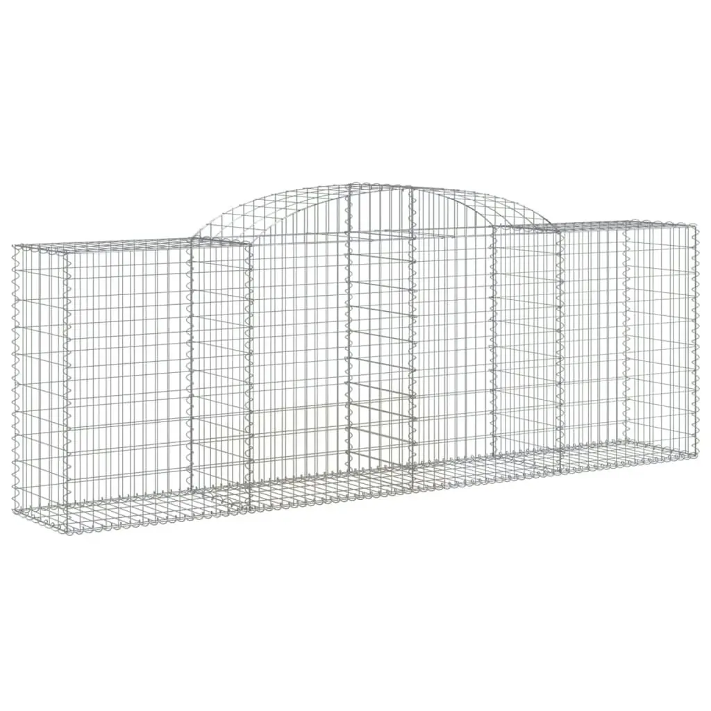 Arched Gabion Baskets 5 pcs 300x50x100/120 cm Galvanised Iron 3146704