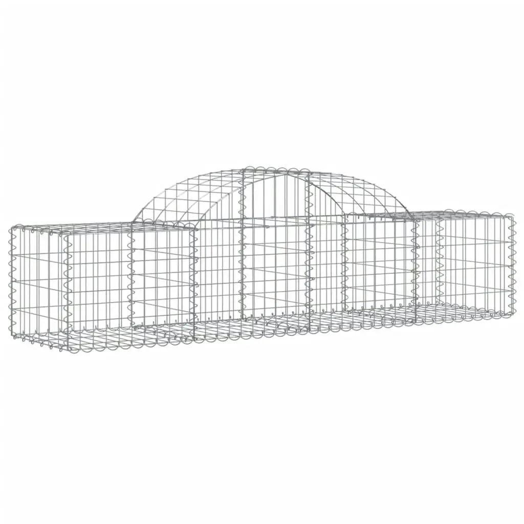 Arched Gabion Baskets 5 pcs 200x50x40/60 cm Galvanised Iron 3146260