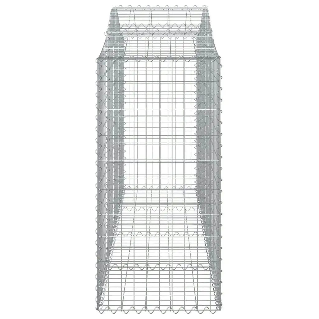 Arched Gabion Baskets 10 pcs 200x50x100/120 cm Galvanised Iron 3145648