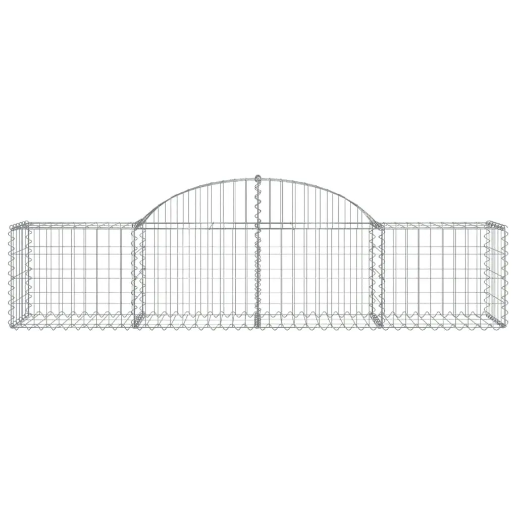 Arched Gabion Baskets 3 pcs 200x50x40/60 cm Galvanised Iron 3146258