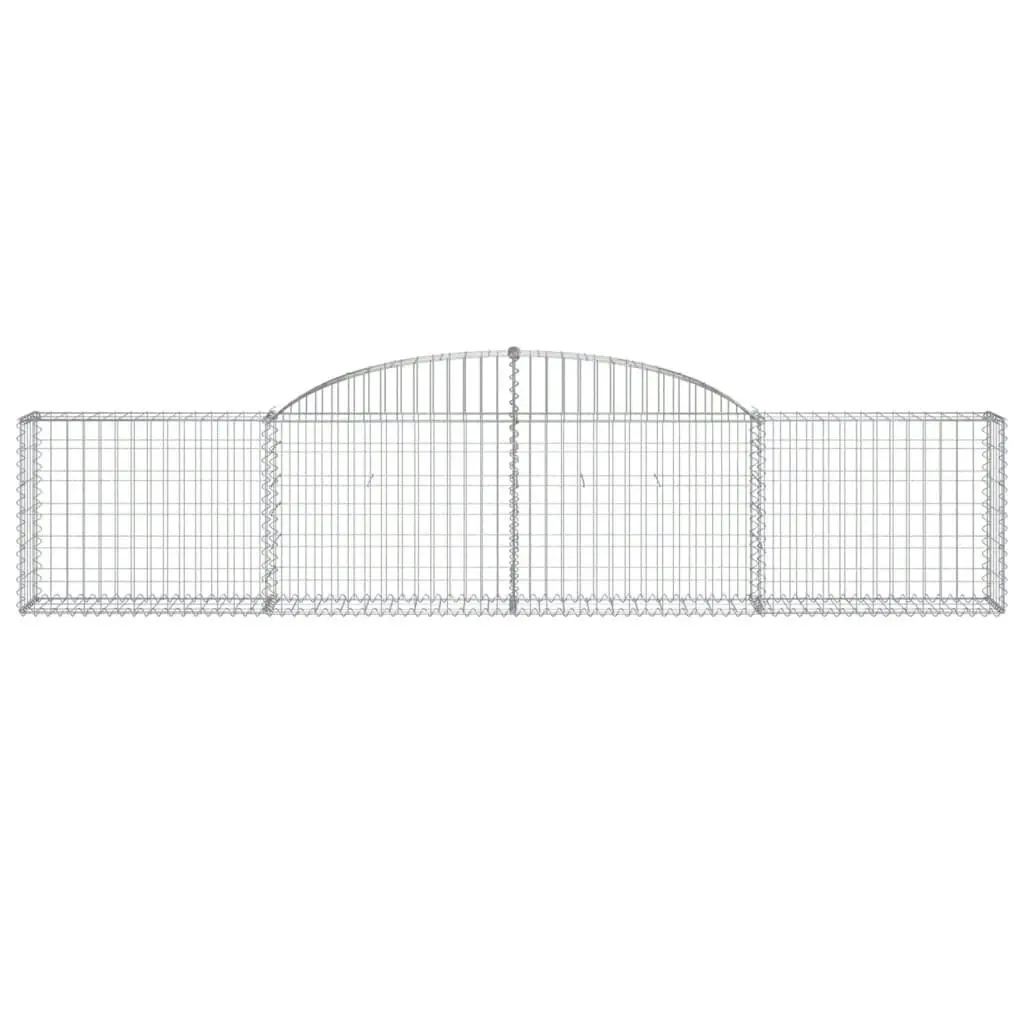 Arched Gabion Baskets 3 pcs 300x30x60/80 cm Galvanised Iron 3146486