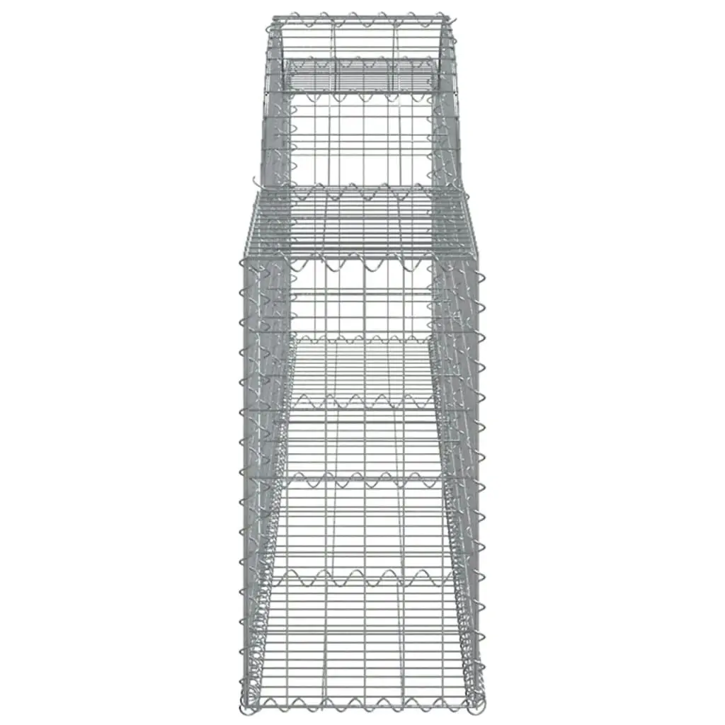 Arched Gabion Baskets 3 pcs 300x30x60/80 cm Galvanised Iron 3146486